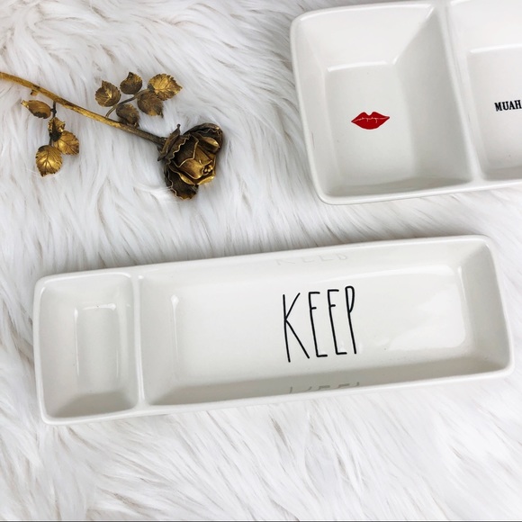 Rae Dunn "KEEP" Trinket Desk Office Tray NEW - Picture 2 of 5